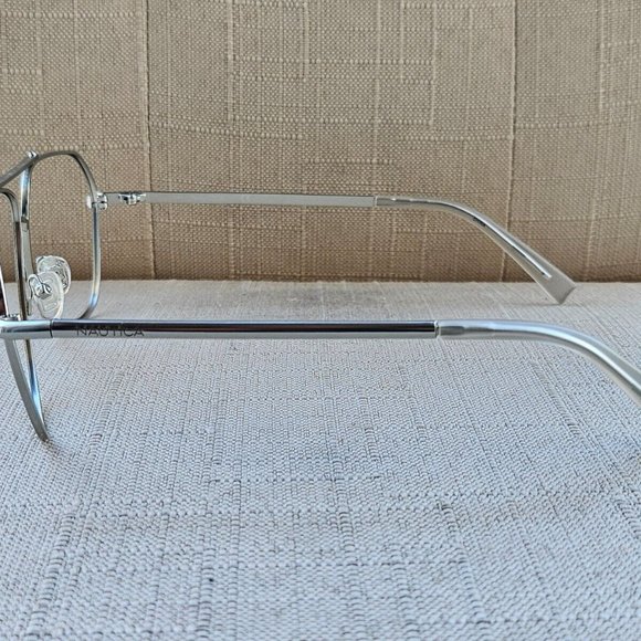 Nautica Men Eyeglasses/Sunglasses Frame Silver Tone 60[]13 135 Glasses - Picture 12 of 12